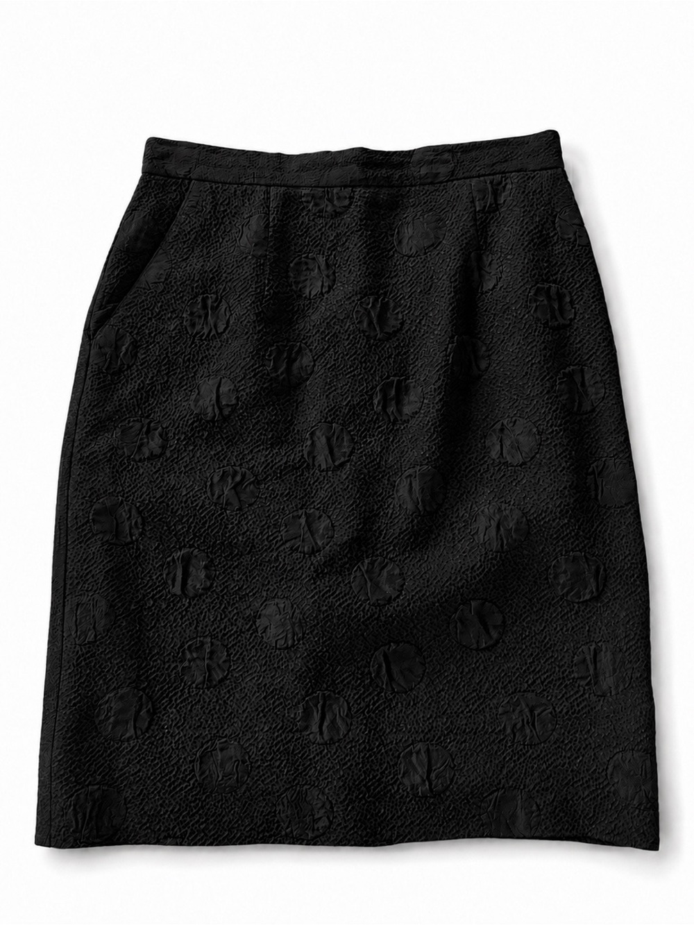 ✌🏻 Tamotsu NY Vintage Textured Cloqué Polka Dot Skirt 8
